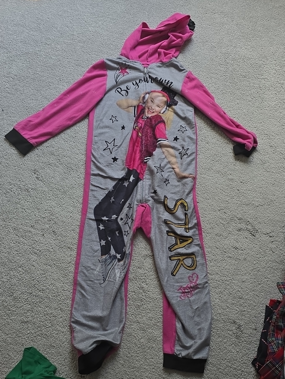 Nickelodeon Pink Fleece-Lined Hoodie Onesie